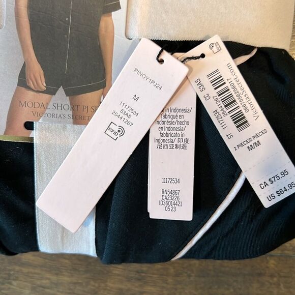 Victoria's Secret Black and White Trim Pajama Set - Picture 5 of 8